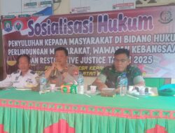 Sosialisasi Hukum di Desa Kepala Pasar, Kapolsek Kaur Selatan Jelaskan Restorative Justice